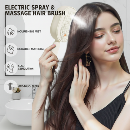 ⚡ LIMITED-TIME 50% OFF! ✨ Electric Spray & Massage Hair Brush