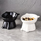 Cute Cat-Ear Design Raised Pet Bowl