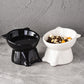 Cute Cat-Ear Design Raised Pet Bowl
