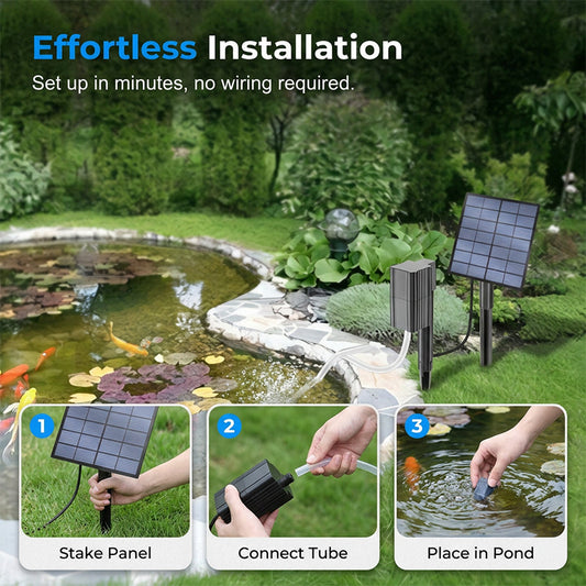 🔥50% OFF!!  and✈️ free shipping🔥 Solar Pond Aerator with Air Pump