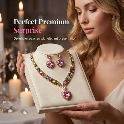 🥳2026 HOT SALE🥳 Sparkling Heart Necklace & Earring Set