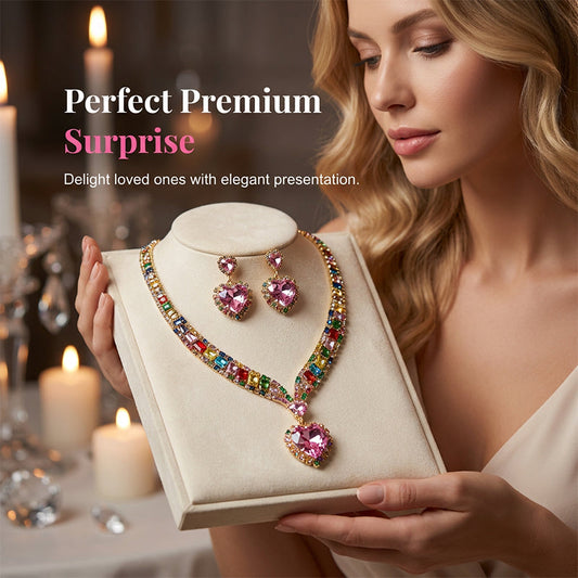 🥳2026 HOT SALE🥳 Sparkling Heart Necklace & Earring Set