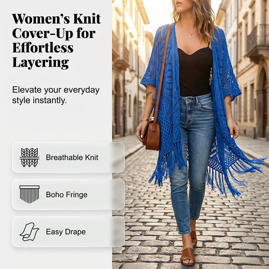 🥳 50% OFF! 🥳 Women's Open-Front Knit Cover-Up