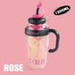 🔥Summer Bestseller🔥 Stylish Large Capacity Sports Water Bottle with Straw