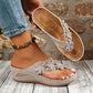 🥳 50% OFF! 🥳 Women's Floral Wedge Thong Sandals