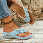 🥳 50% OFF! 🥳 Women's Floral Wedge Thong Sandals