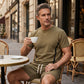 🔥50% OFF!🔥 Men's Waffle Knit T-Shirt & Shorts Set ✈️Free Shipping