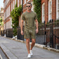 🔥50% OFF!🔥 Men's Waffle Knit T-Shirt & Shorts Set ✈️Free Shipping