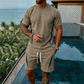 🔥50% OFF!🔥 Men's Waffle Knit T-Shirt & Shorts Set ✈️Free Shipping