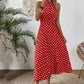 🔥Summer Bestseller🔥Women's Polka Dot Halter Neck Dress✈️ Free Shipping