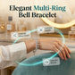 🥳 50% OFF! 🥳 Adjustable Silver Bell Charm Bangle Bracelet