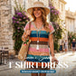 🥳2026 HOT SALE🥳 Women's Summer Casual V-Neck T-Shirt Dress