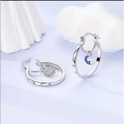🥳2026 HOT SALE🥳 Celestial Double Layer Hoop Earrings