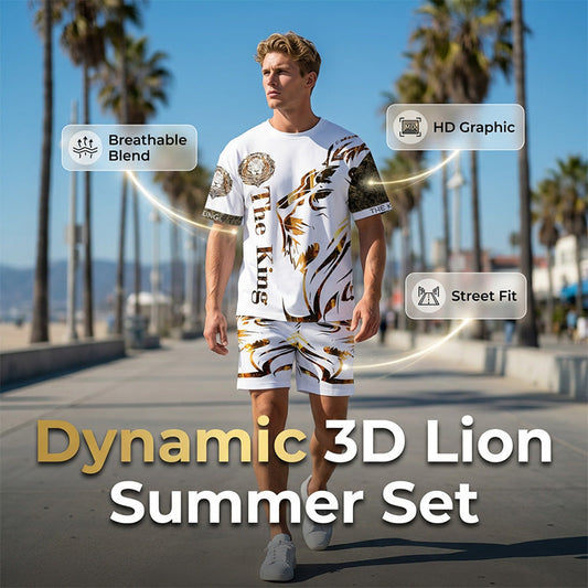 Men's Casual Top & Shorts 2-Piece Set
