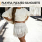 🔥Summer Bestseller🔥Chic Pleated Lace Trim Mini Skirt