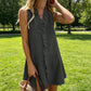 🔥Summer Bestseller🔥Women's Ruffle Trim Button-Front Mini Dress