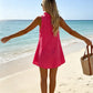 🔥Summer Bestseller🔥Women's Ruffle Trim Button-Front Mini Dress