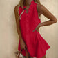 🔥Summer Bestseller🔥Women's Ruffle Trim Button-Front Mini Dress