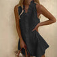 🔥Summer Bestseller🔥Women's Ruffle Trim Button-Front Mini Dress