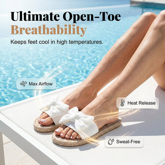 🔥Summer Bestseller🔥Elegant Bow Flat Sandals