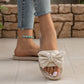 🔥Summer Bestseller🔥Elegant Bow Flat Sandals