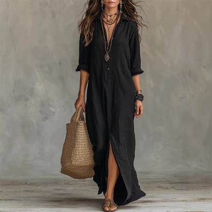 🔥Summer Bestseller🔥Casual Loose Fit Maxi Dress with Front Slit✈️ Free Shipping