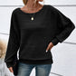 🥳2026 HOT SALE🥳 Solid Round-Neck Striped Top with Long Sleeves