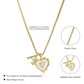 💛 HEART-SHAPED LETTER MICRO PAVE NECKLACE — Personalised Initial | Delicate Chain | Perfect Gift ✨