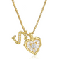 💛 HEART-SHAPED LETTER MICRO PAVE NECKLACE — Personalised Initial | Delicate Chain | Perfect Gift ✨