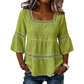 👚 ELEGANT SQUARE NECK SUMMER BLOUSE — Lightweight | Versatile | Holiday-Ready Style 🌸