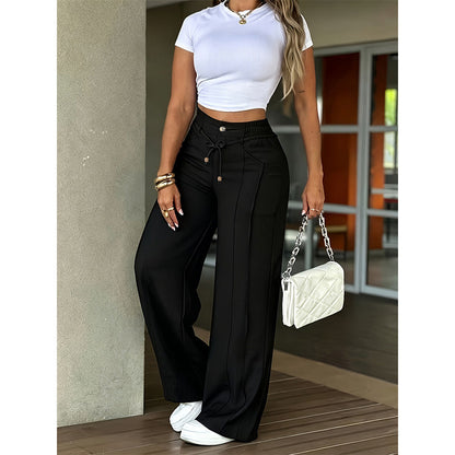 📐 Waist-Defining Straight-Leg Trousers — The Perfect Balance of Comfort and Style