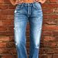 🌟 Artfully Distressed Flare Denim | Worn-In Look, Brand-New Fit