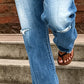 🌟 Artfully Distressed Flare Denim | Worn-In Look, Brand-New Fit