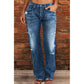🌟 Artfully Distressed Flare Denim | Worn-In Look, Brand-New Fit