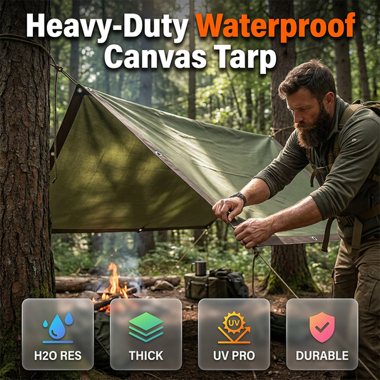 🌊 Rain-Proof Heavy-Duty Tarp — Perfect for Garden, Building Site, and Camping