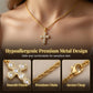 🔥Buy 1 Get 1 Free🔥🕊️ Elegant Cross Necklace with Copper & Zircon | A Timeless Symbol of Faith and Grace