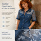 🧵 Lightweight Denim Mini Dress with Lace Overlay — Soft, Breathable & Effortlessly Stylish
