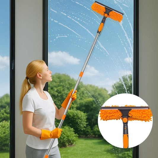 🪶 Lightweight Window Squeegee with Extendable Handle — Easy to Use, Easy to Store