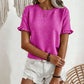 🌸 Women's Flutter Sleeve Blouse | V-Neck | Breathable Cotton | Summer Staple