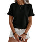 🌸 Women's Flutter Sleeve Blouse | V-Neck | Breathable Cotton | Summer Staple