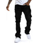 👖 Men's Deconstructed Frayed Flare Jeans — Raw Seams, Relaxed Fit, Streetwear Edge
