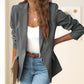 👗 Elegant Solid Color Lapel Jacket — Soft-Touch Fabric, Versatile Style for Work & Weekend