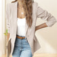 👗 Elegant Solid Color Lapel Jacket — Soft-Touch Fabric, Versatile Style for Work & Weekend
