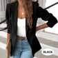 👗 Elegant Solid Color Lapel Jacket — Soft-Touch Fabric, Versatile Style for Work & Weekend