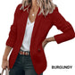 👗 Elegant Solid Color Lapel Jacket — Soft-Touch Fabric, Versatile Style for Work & Weekend