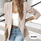 👗 Elegant Solid Color Lapel Jacket — Soft-Touch Fabric, Versatile Style for Work & Weekend