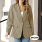 👗 Elegant Solid Color Lapel Jacket — Soft-Touch Fabric, Versatile Style for Work & Weekend