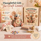 🧵 Handcrafted Vintage Mouse Plush Sewing Kit — Nostalgic 3D Felt Craft | Makes a Heirloom Keepsake