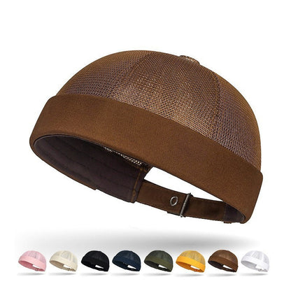 ✨ Retro Rolled Cuff Docker Hat — Brimless, Adjustable & Stylish