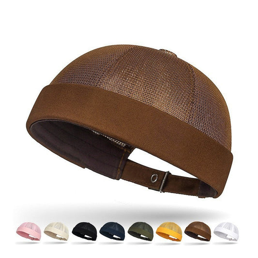 ✨ Retro Rolled Cuff Docker Hat — Brimless, Adjustable & Stylish